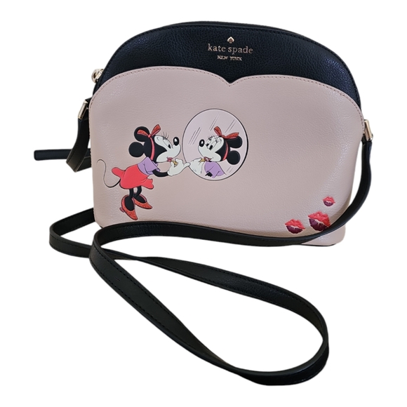 Kate Spade x Disney Minnie Mouse Medium Leather Dome Crossbody Bag & Cardholder - Picture 2 of 16